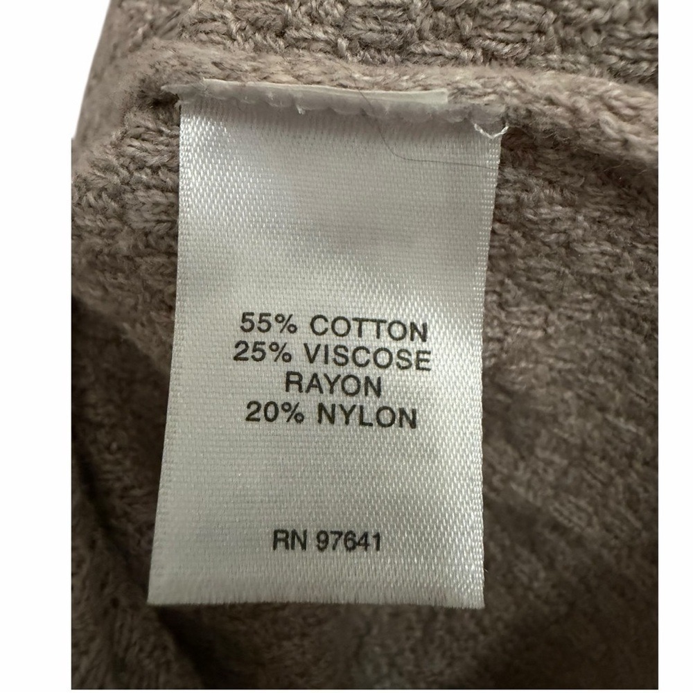 J. Jill Beige Textured Long Knit Tunic Sweater Minimal Cotton Neutral Cozy Sz S - Picture 4 of 5